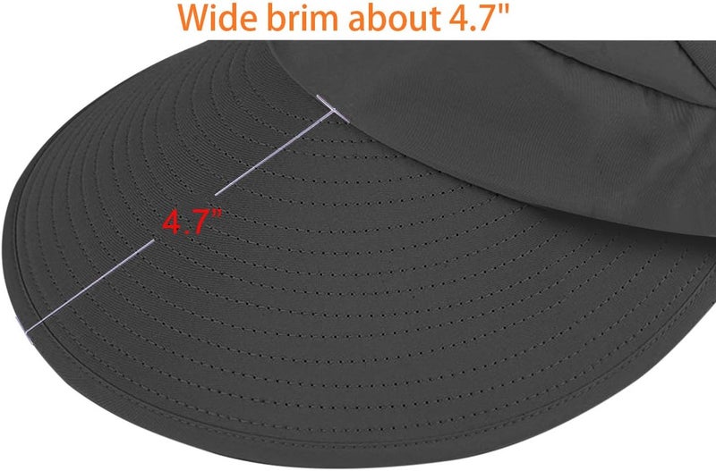 HINDAWI Sun Hats for Women Wide Brim UV Protection Sun Hat Summer Beach Packable Visor - Image 4